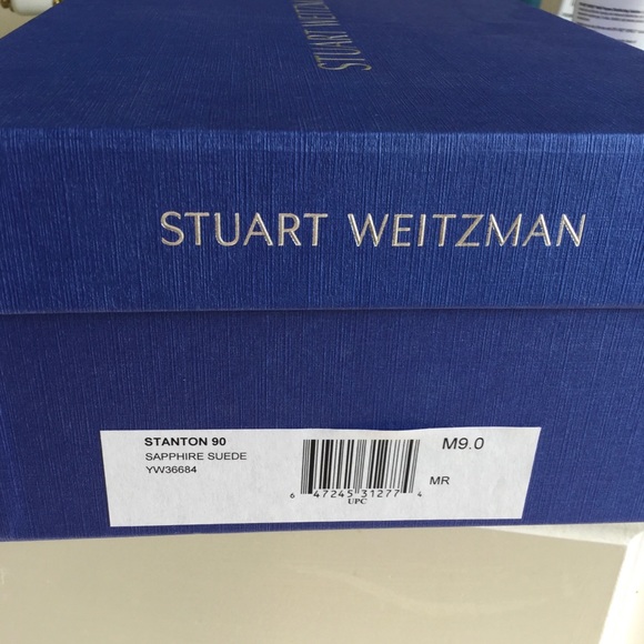 STUART WEITZMAN Stanton 90 Pump, Sapphire Suede - Picture 4 of 8